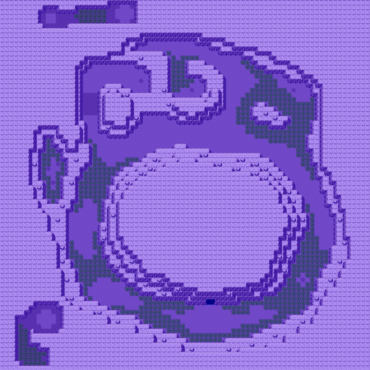 A purple and blue pixelated object

Description automatically generated